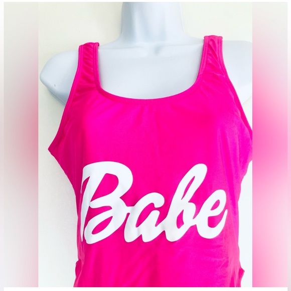 Babe Bachelorette Hot Pink Swimsuit - Picture 2 of 7